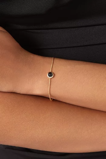 Luna Onyx & Sapphire Bracelet in 18kt Gold Vermeil