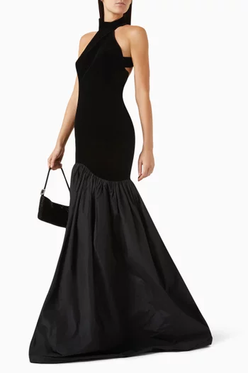 Macy Sleeveless Gown in Taffeta