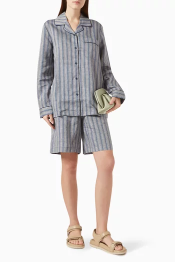 Striped Pyjama Set in Linen