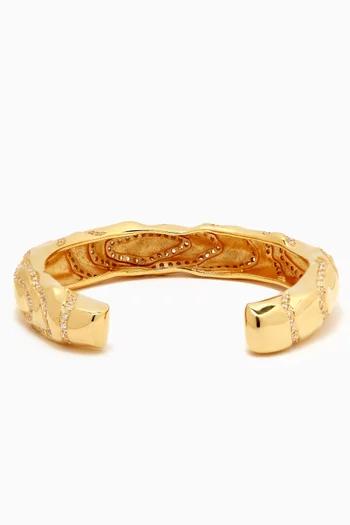 Wave Bangle in 18kt Gold-plated Brass