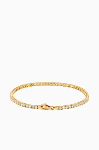 Zoe Crystal Tennis Bracelet in 18kt Gold
