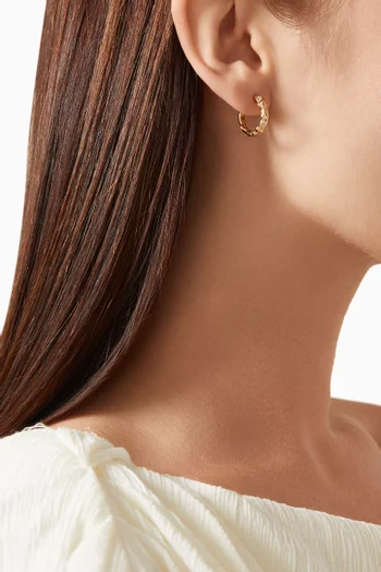 Le Brin Diamond Hoop Earrings in 18kt Gold