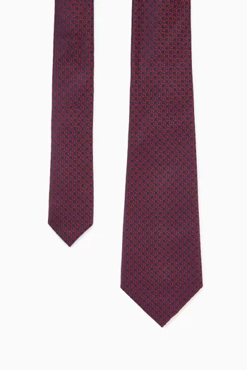 All-over Logo Tie in Silk