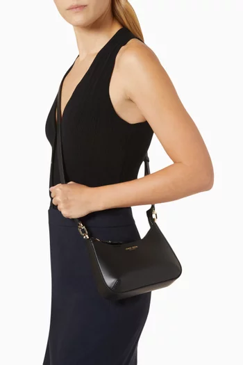 La Prima Hobo Shoulder Bag in Leather