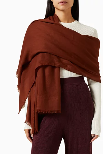 Maxi Crest Stole in Cashmere