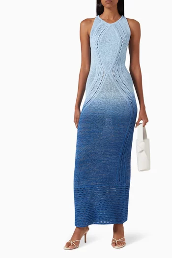 Orly Ombre Maxi Dress in Cotton-knit