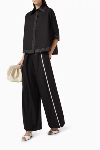 Dominant Wide-leg Pants in Terry Rayon
