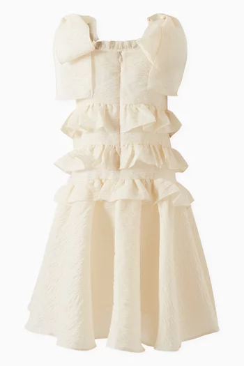 Ruffle Tiered Dress in Cotton-blend