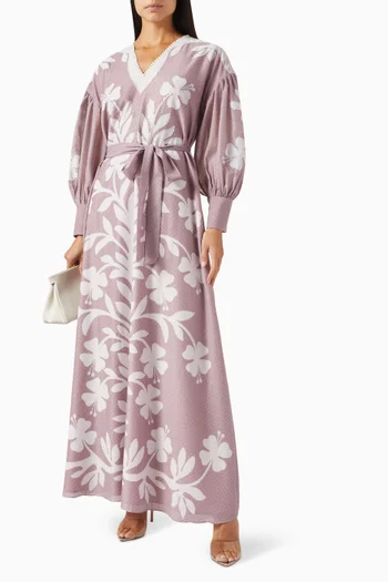 Lanaii Floral-print Belted Maxi Dress
