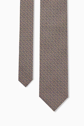 Geometric Tie in Silk