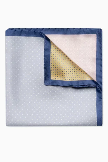 Four-side Pocket Square in Silk Twill