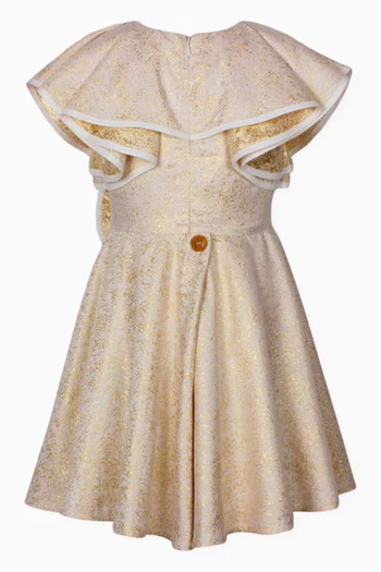 Blossom Dress in Gold Freckle Jacquard