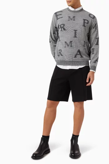 All-over Logo Sweater in Wool