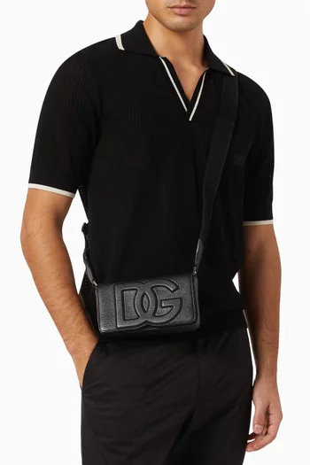 DG Logo Crossbody Bag in Leather