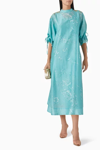 Bia Midi Dress in Cotton & Silk