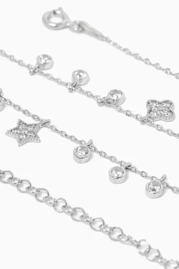Charm Necklace in Sterling Silver