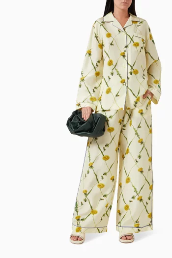 Dandelion Pyjama Pants in Mulberry Silk