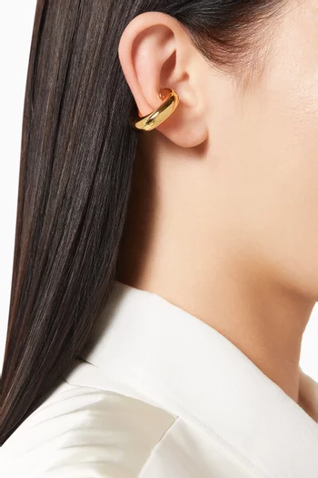 Gaby Tubular Single Ear Cuff in 12kt Gold-plated Brass