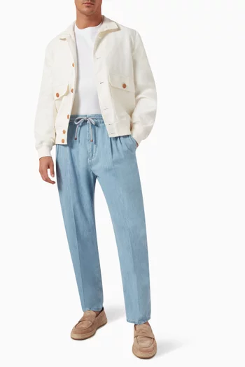 Straight-leg Jeans in Chambray