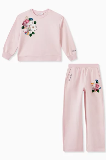 Floral 2-piece Tracksuit in Cotton