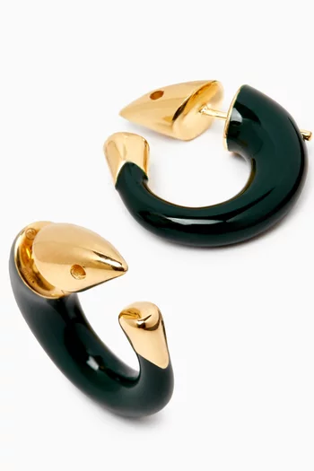 Sardine Earrings in 18kt Gold-plated Silver and Enamel