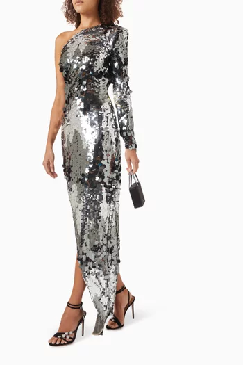 Farah One-shoulder Embellished Gown