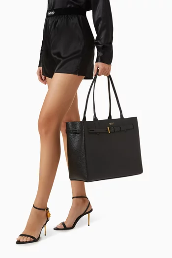 Medium Audrey Tote Bag in Grainy Leather