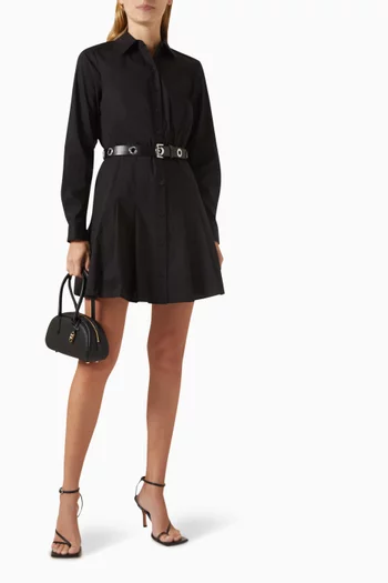 Mini Shirt Dress in Organic Cotton-poplin