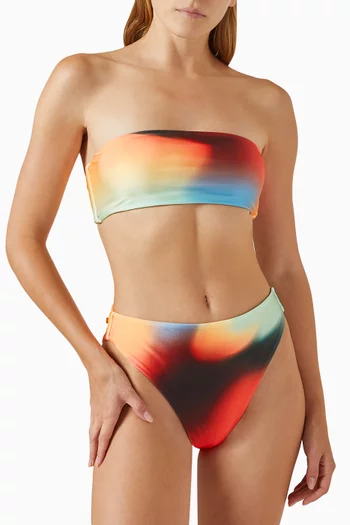 Strapless Bandeau Bikini Top in Stretch-nylon