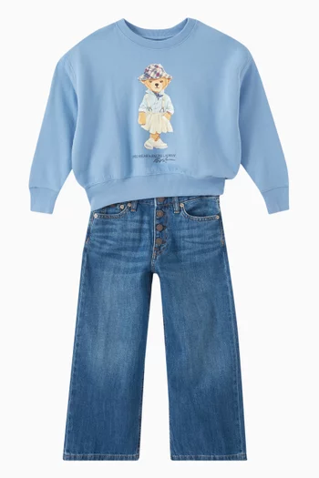 Polo Bear Sweatshirt in Cotton-fleece