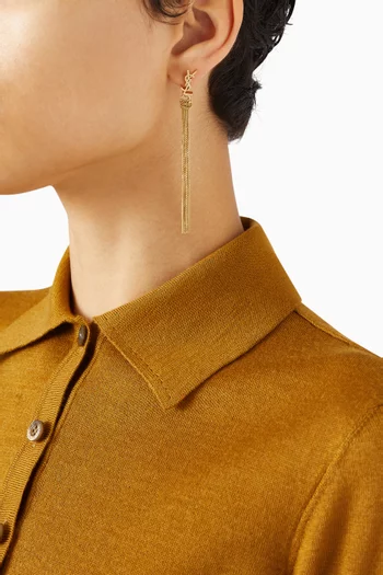 Cassandre Tassel Earrings in Brass