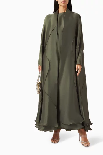 3-piece Abaya Set in Silk-organza