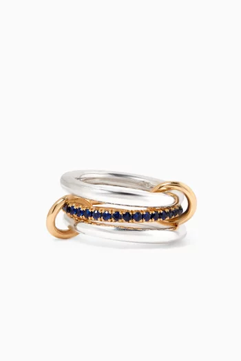 Libra Sapphire Ring in 18kt Gold & Sterling Silver