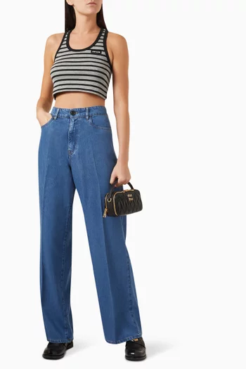 High-waisted Jeans in Denim