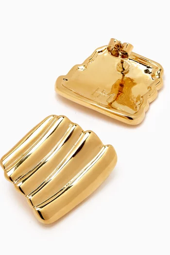 Vase Earrings in Gold-plated Metal