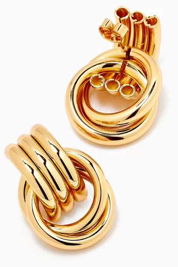 Mini Knot Earrings in Gold-plated Metal