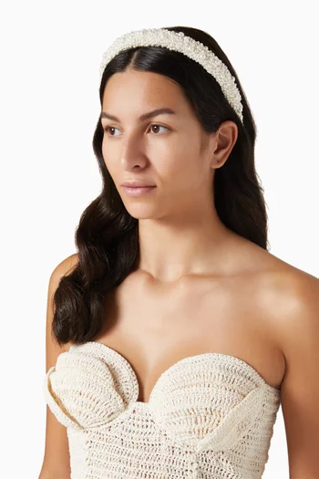 Brittany Pearl-embellished Headband