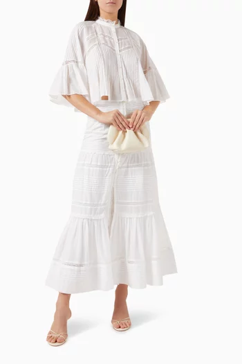 Gihane Midi Skirt in Cotton-voile