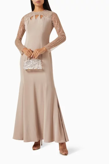 Sequin-embellished Maxi Dress