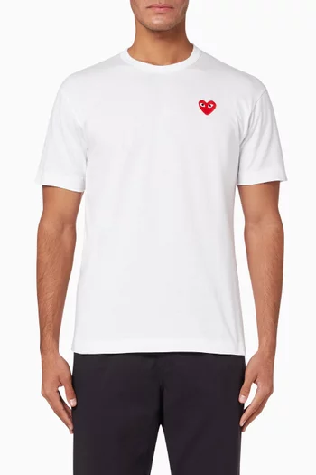 Basic Logo Appliqué Cotton T-shirt       