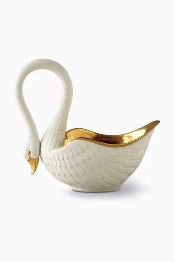 White Large Swan Bowl