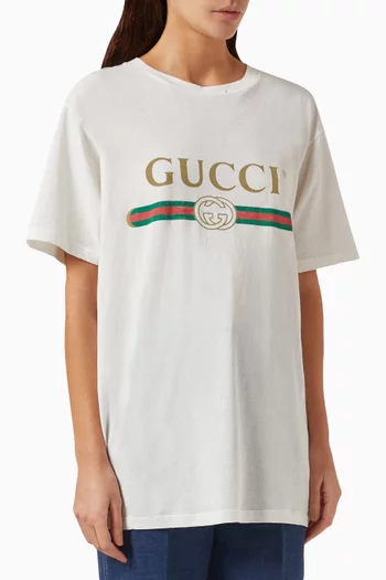 Oversize Logo T-shirt in Cotton