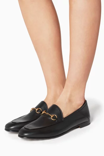 Black Brixton Leather Loafers