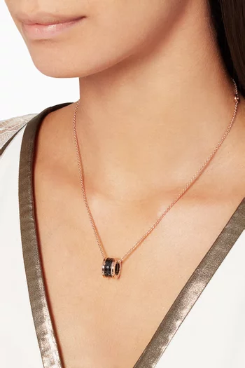 Rose-Gold B.zero1 Pendant With Black Ceramic