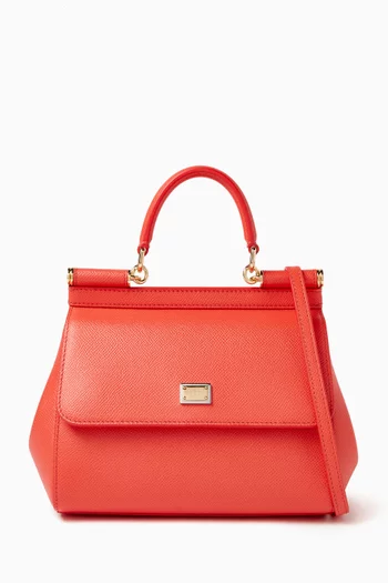 Sicily Small Top Handle Bag in Duaphine Leather