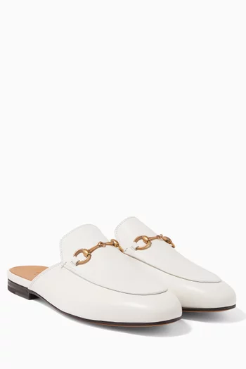 Mystic White Leather Princetown Loafer