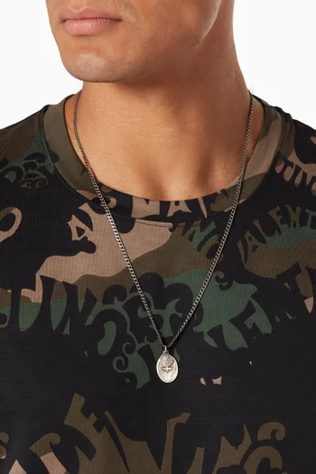 قلادة بدلاية بشكل يمامة فضة إسترلينية