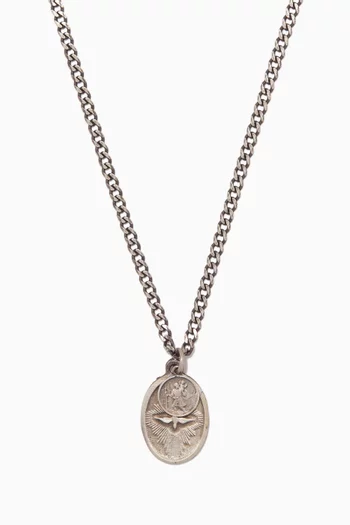 قلادة بدلاية بشكل يمامة فضة إسترلينية