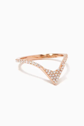 Rose-Gold & Diamond Eros Arrow Ring