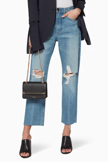 Black Mini East/West Cross-Body Bag